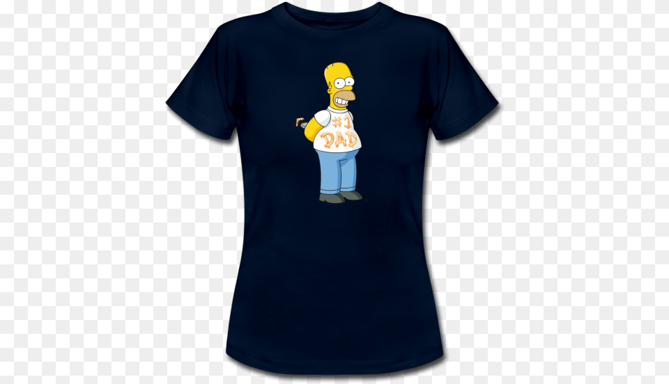 Simpsons T Shirt Design Homer Number One Dad, Clothing, T-shirt, Baby, Person Png Image