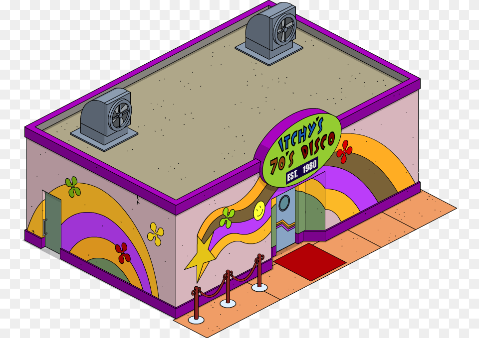 Simpsons Tapped Out Itchy39s 70s Disco, Play Area, Indoors, Outdoors, Dynamite Free Png