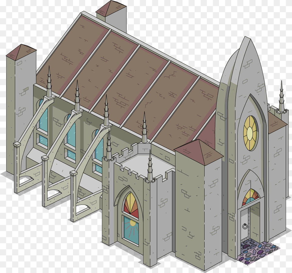 Simpsons Tapped Out Old Cathedral, Arch, Architecture, Cad Diagram, Diagram Png