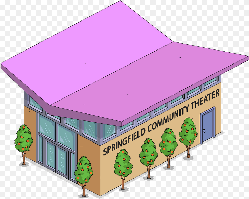 Simpsons Tapped Out Springfield Community Theater, Neighborhood, Cad Diagram, Diagram, Outdoors Free Png