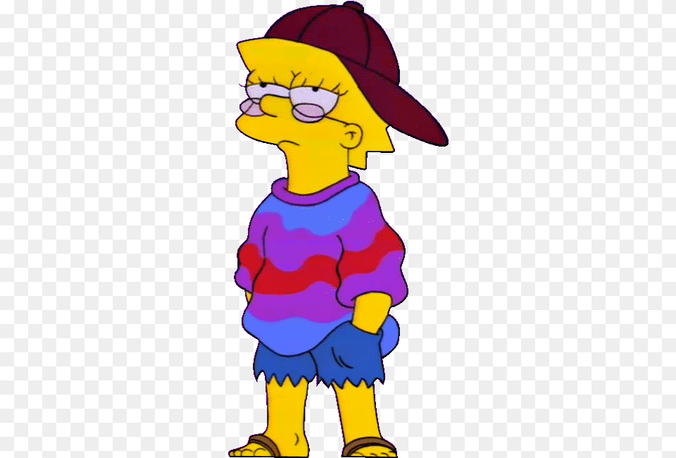 Simpsons Transparent Aesthetic Transparent Lisa Simpson, Baby, Person, Cartoon, Face Free Png