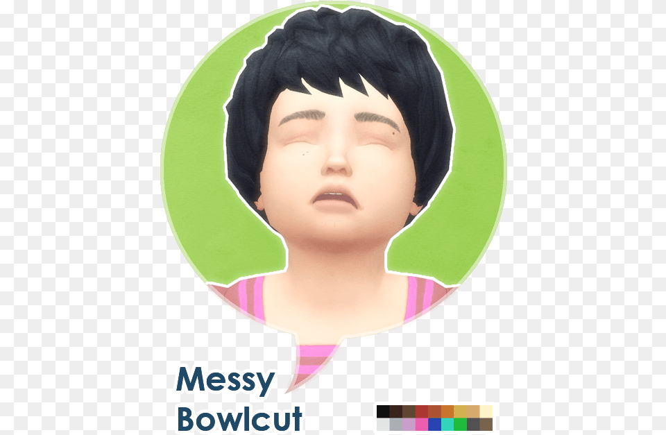 Sims 4 Cc Bowl Cut Child, Face, Head, Person, Baby Free Png