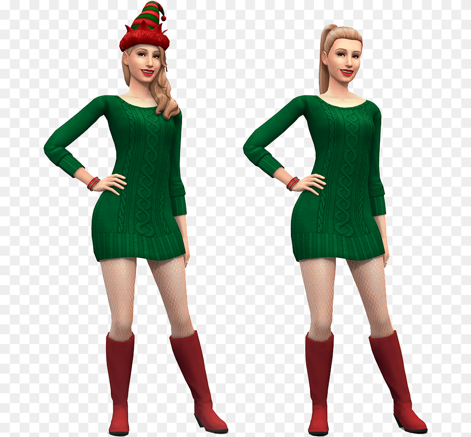Sims 4 Christmas Sim, Clothing, Sleeve, Long Sleeve, Adult Free Transparent Png