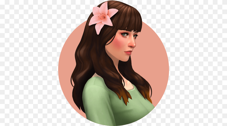 Sims 4 Hair Flower, Accessories, Adult, Face, Female Free Png