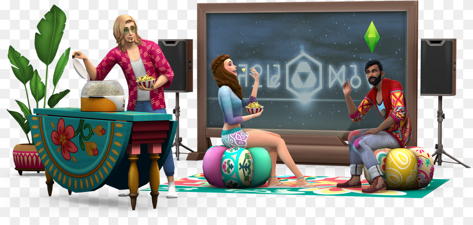 Sims 4 Movie Hangout Stuff, Adult, Sphere, Person, Woman Free Png