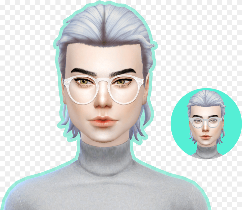 Sims 4 Transparent Glasses, Accessories, Portrait, Photography, Person Png Image