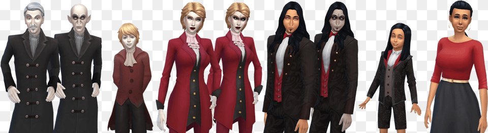 Sims 4 Vampire Cloth Adult, Person, Jacket, Woman Free Png Download