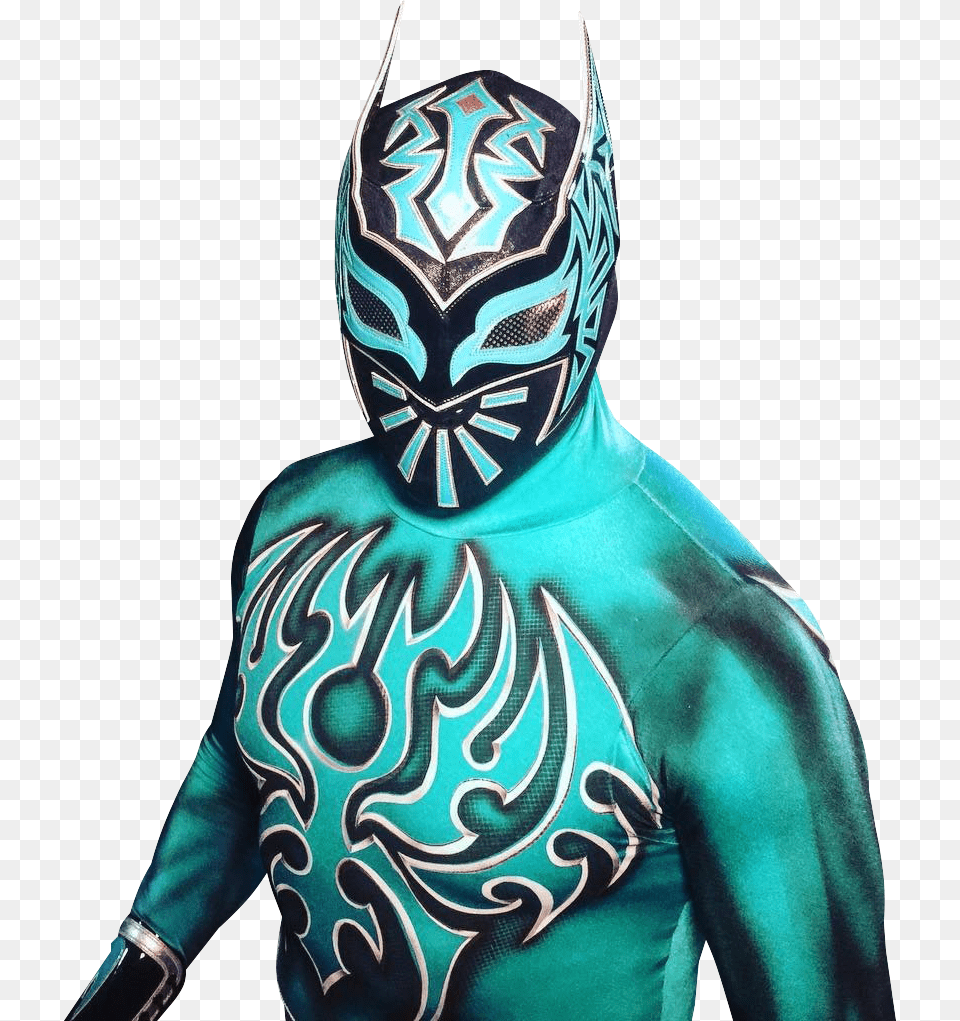 Sin Cara Wwe Sin Cara Blue Costume, Clothing, Person, Adult, Woman Png