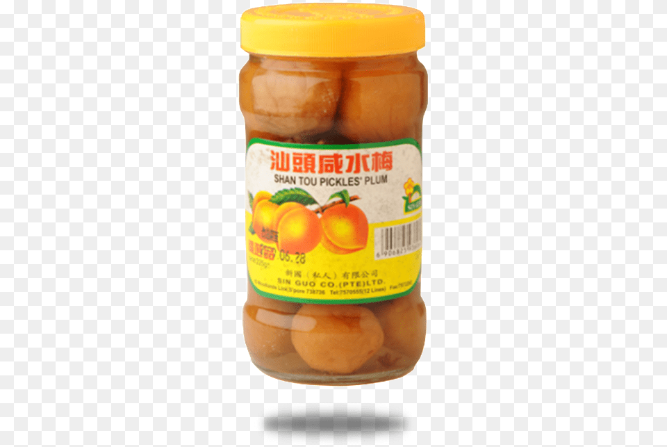 Sin Guo Shantou Salted Plums Apricot, Food, Ketchup, Fruit, Plant Png
