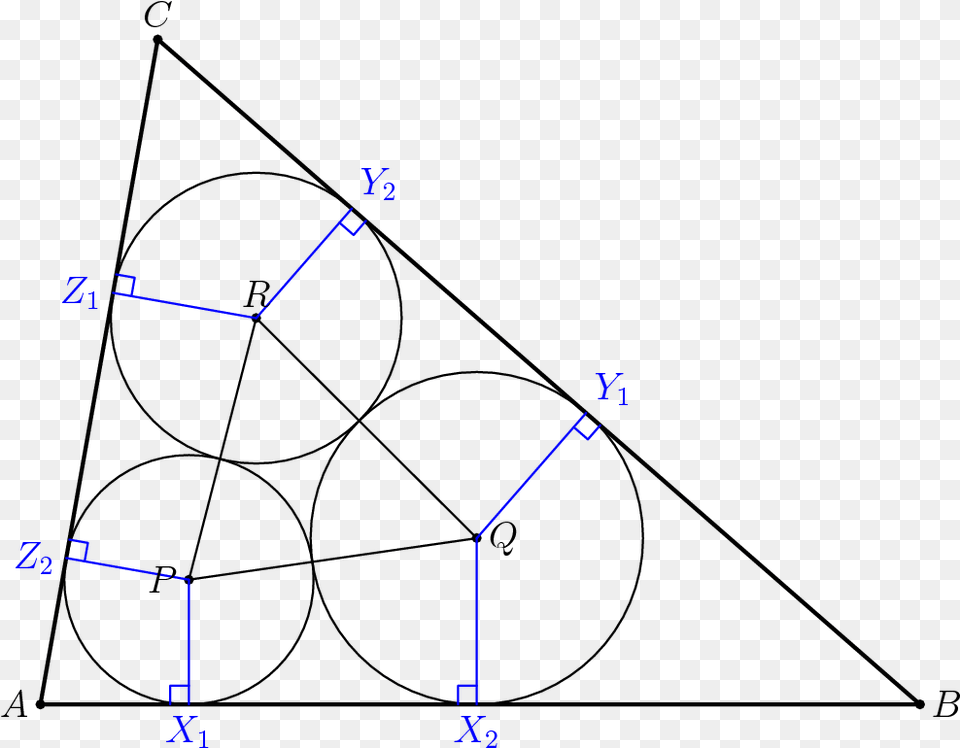Since The Circles Are Tangent To The Sides Of The Triangle Diagram Png Image