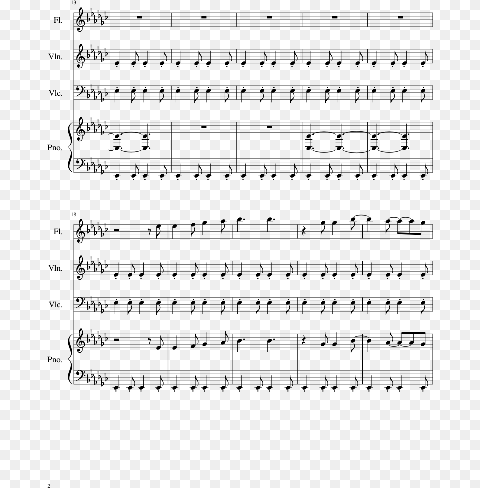 Sincerely Violet Evergarden Piano Sheet, Gray Free Transparent Png