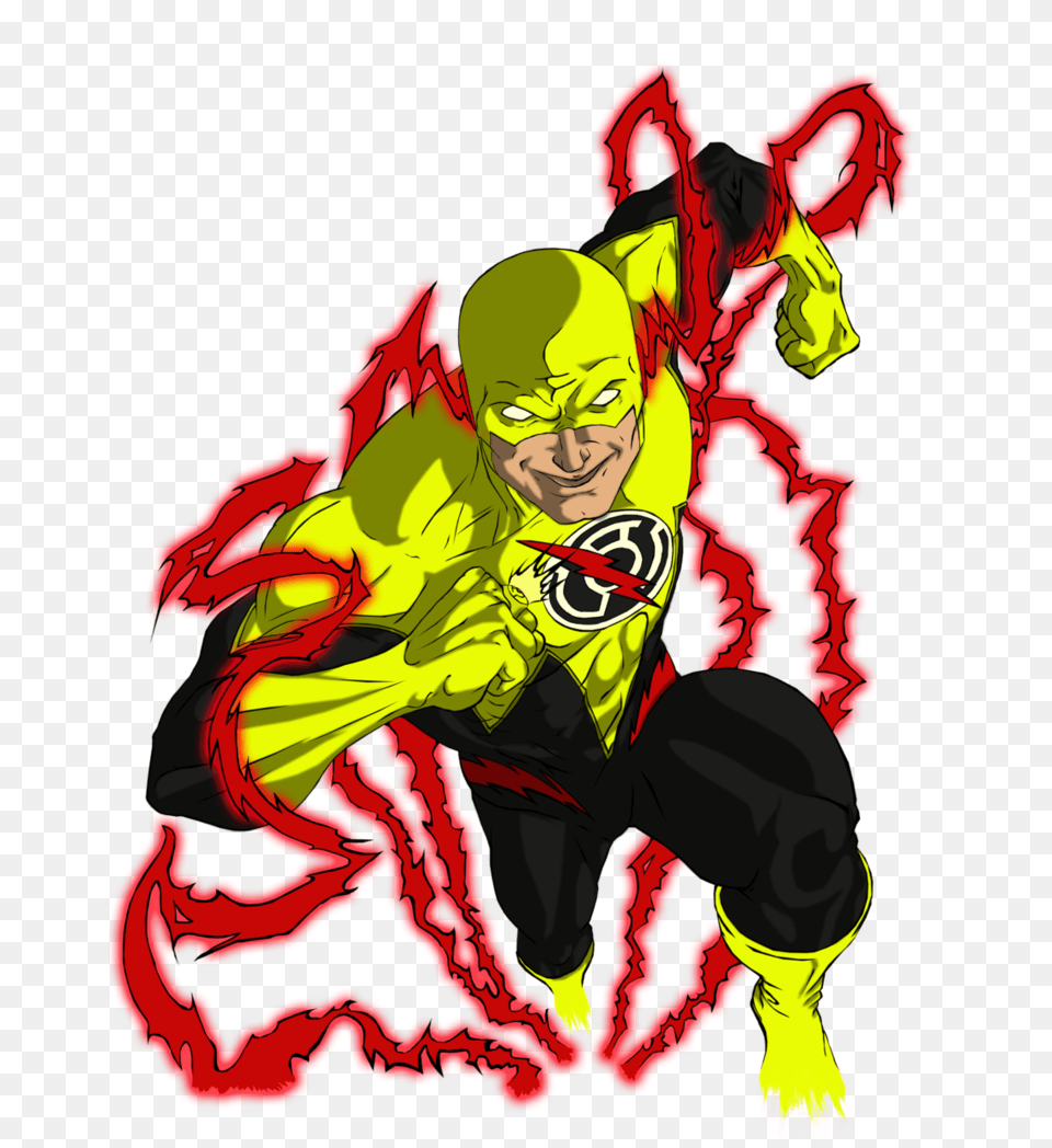 Sinestro Corps Reverse Flash, Graphics, Art, Person, Adult Png Image