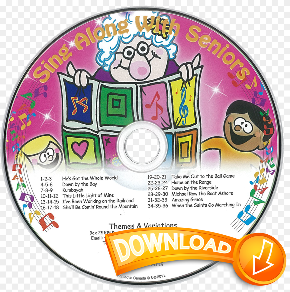 Sing Along With Seniors Themes And Variations, Disk, Dvd, Face, Head Free Transparent Png