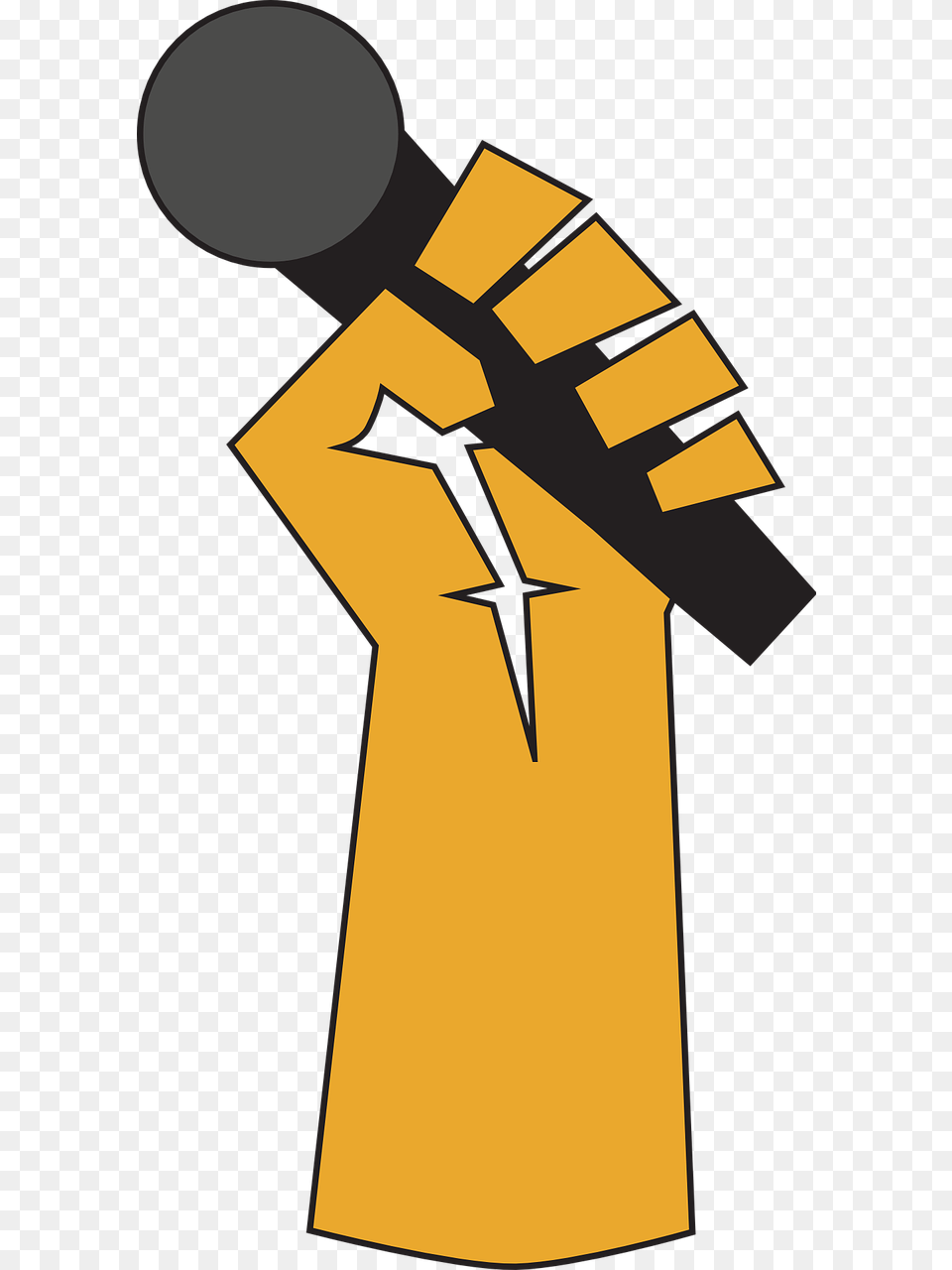 Sing Microphone Hand Logo Power Image Microphone, Body Part, Person, Fist, People Free Png Download