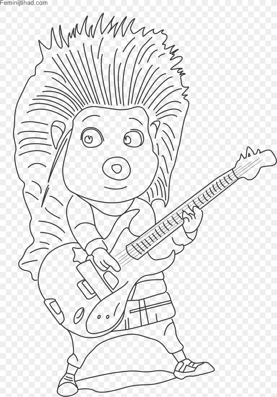 Sing Movie Coloring Pages Sing Movie Drawing, Guitar, Musical Instrument, Person, Art Png