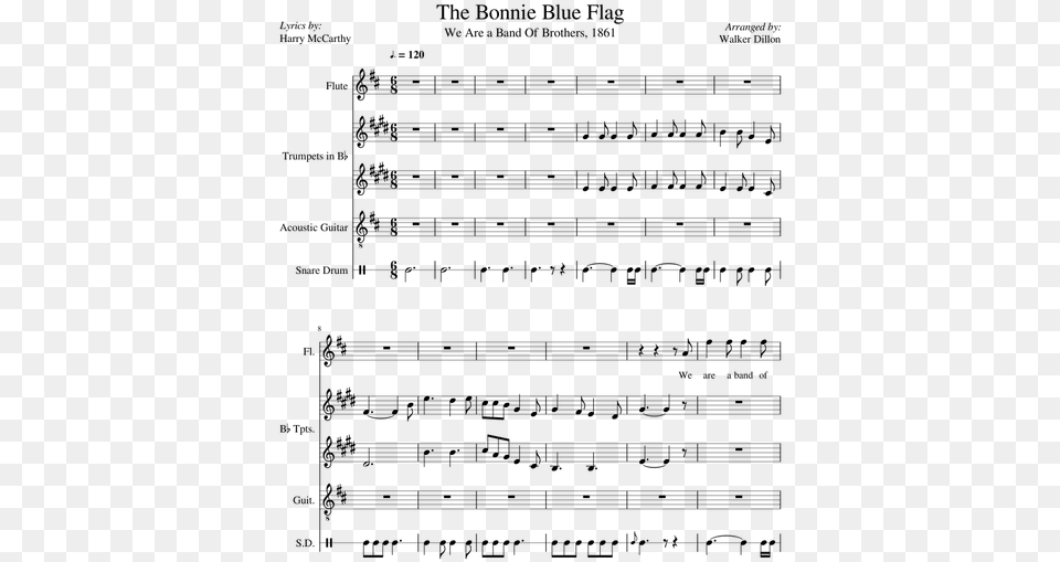 Sing Sing Sing Trumpet Part, Gray Free Png Download