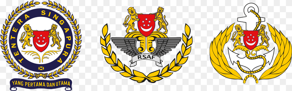 Singapore Army Logo, Emblem, Symbol, Person Png