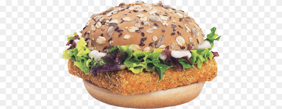 Singapore Breaded Salmon With Paella Spice Hamburger, Burger, Food Free Transparent Png
