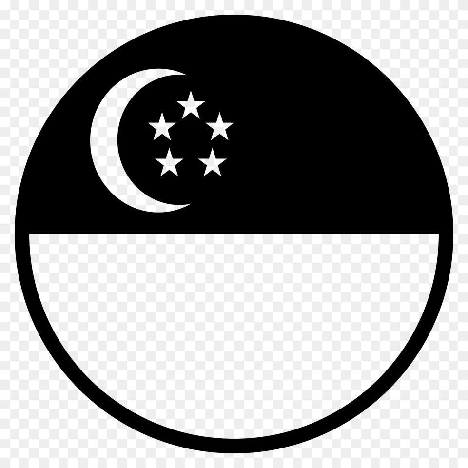 Singapore Flag Emoji Clipart, Symbol, Logo, Star Symbol Png Image