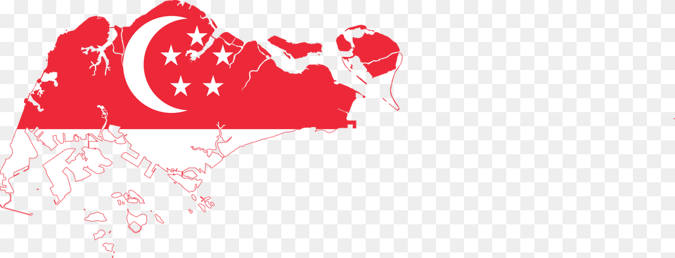 Singapore Flag Graphic Black And White Singapore Flag Map Png Image