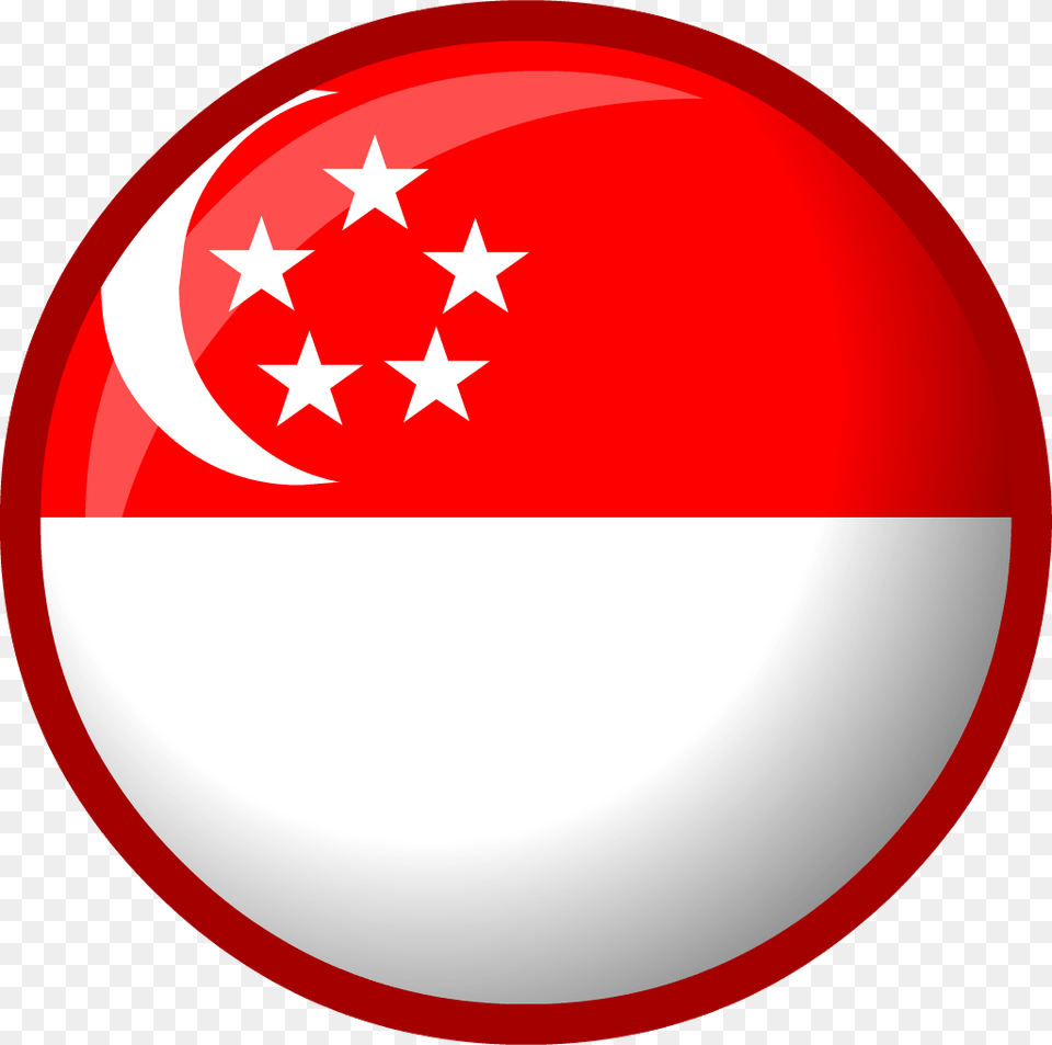 Singapore Flag Singapore Flag Logo, Symbol, Sphere Free Transparent Png
