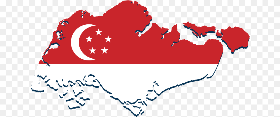 Singapore Map And Flag Png