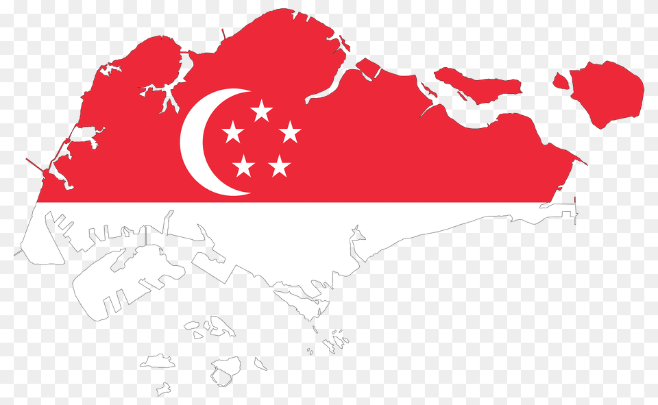 Singapore Map Flag With Stroke Clipart Free Png Download