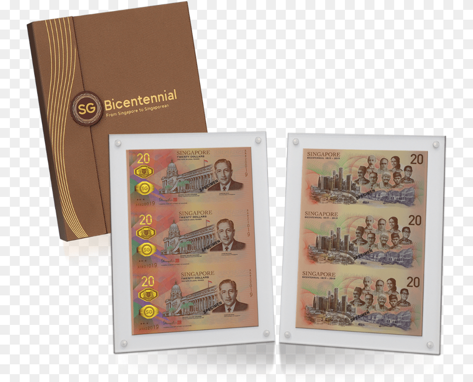 Singapore New Notes 2019, Person, Book, Publication, Face Png Image