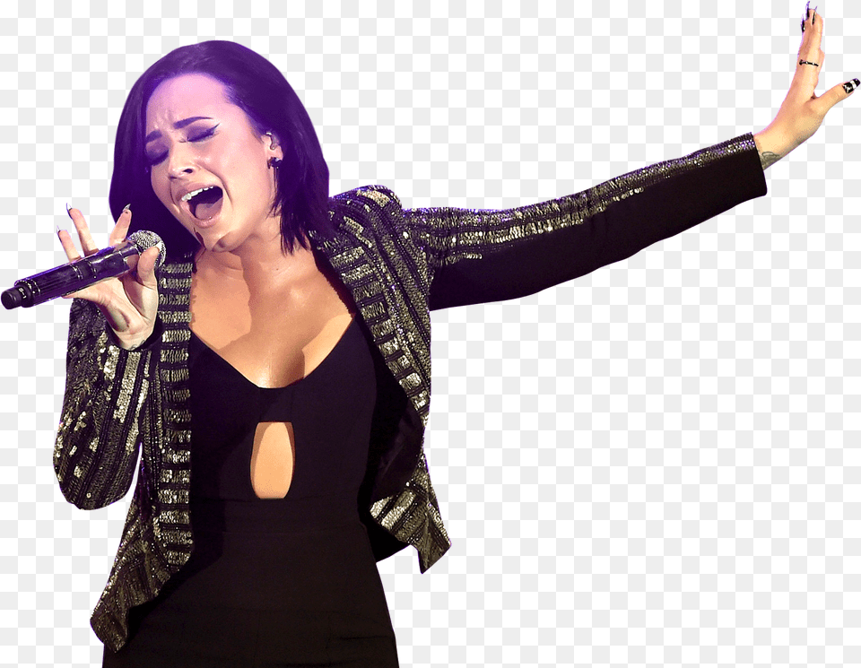 Singer Demi Lovato En Show, Adult, Solo Performance, Person, Performer Free Png Download