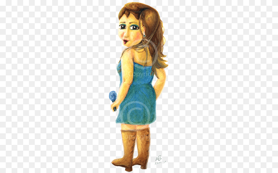 Singer Kezalina Cartoon Illustration Watercolour Cocktail Dress, Child, Female, Girl, Person Free Png Download