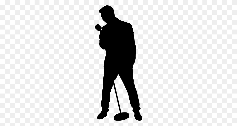 Singer Silhouette, Adult, Male, Man, Person Png Image