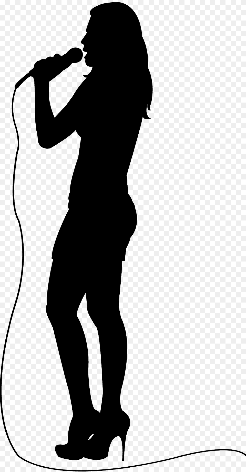 Singer Silhouette, Adult, Male, Man, Person Free Transparent Png