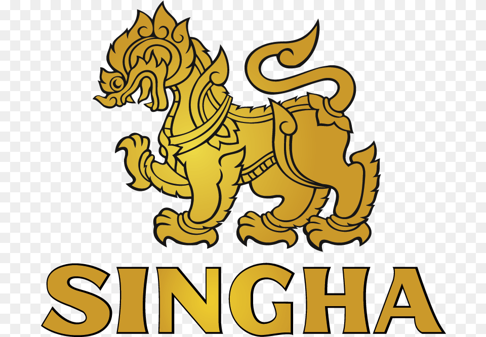 Singha Logo Alcohol Loadcom Singha Beer Logo, Animal, Lion, Mammal, Wildlife Png Image