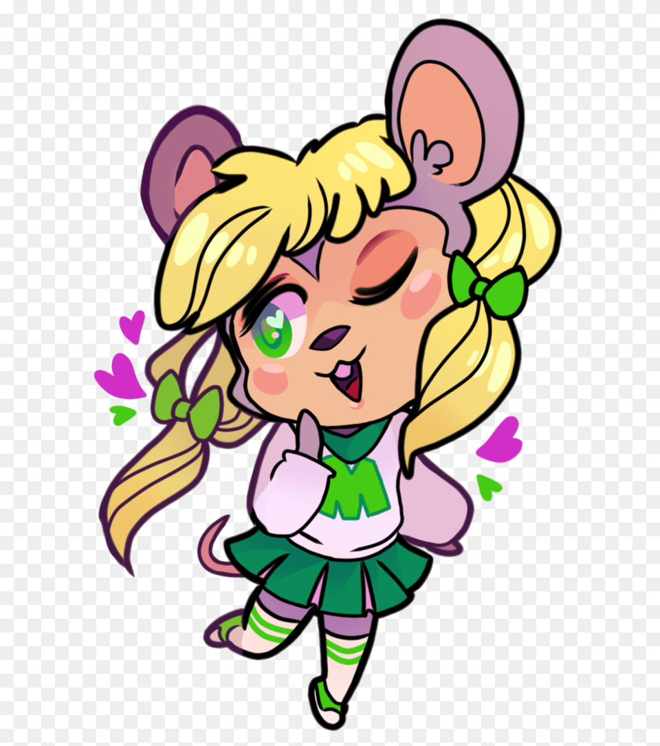 Singing Cheerleader Mouse W Ow On Tumblr, Baby, Book, Comics, Publication Png