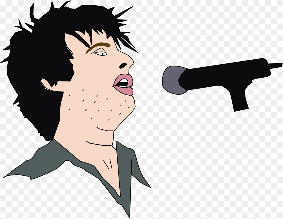 Singing Clipart, Person, Face, Gun, Head Png Image