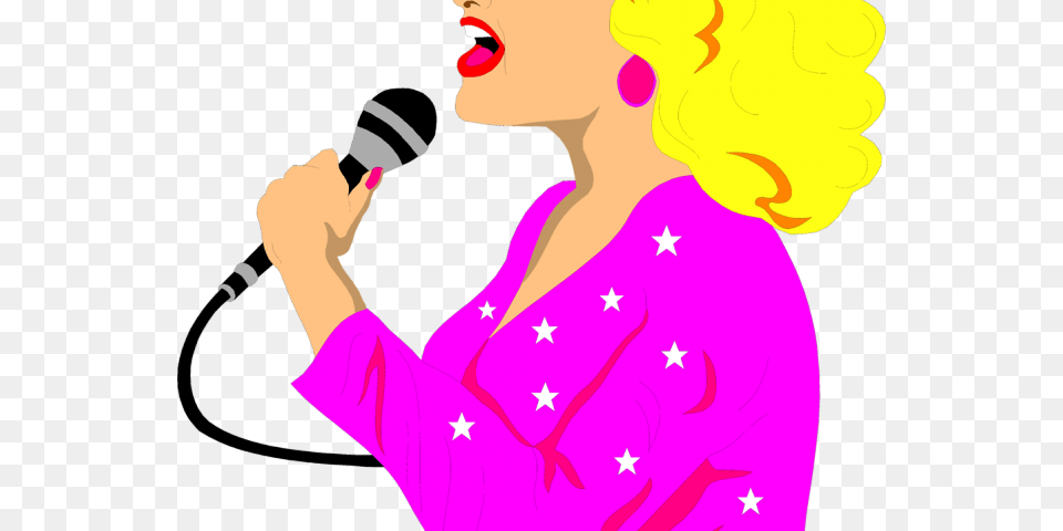 Singing Clipart, Electrical Device, Microphone, Adult, Person Png