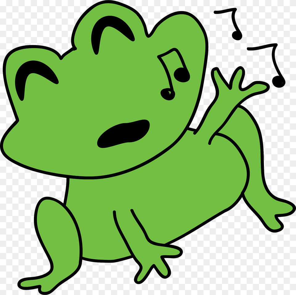 Singing Frog Clipart, Amphibian, Animal, Wildlife, Bear Png Image