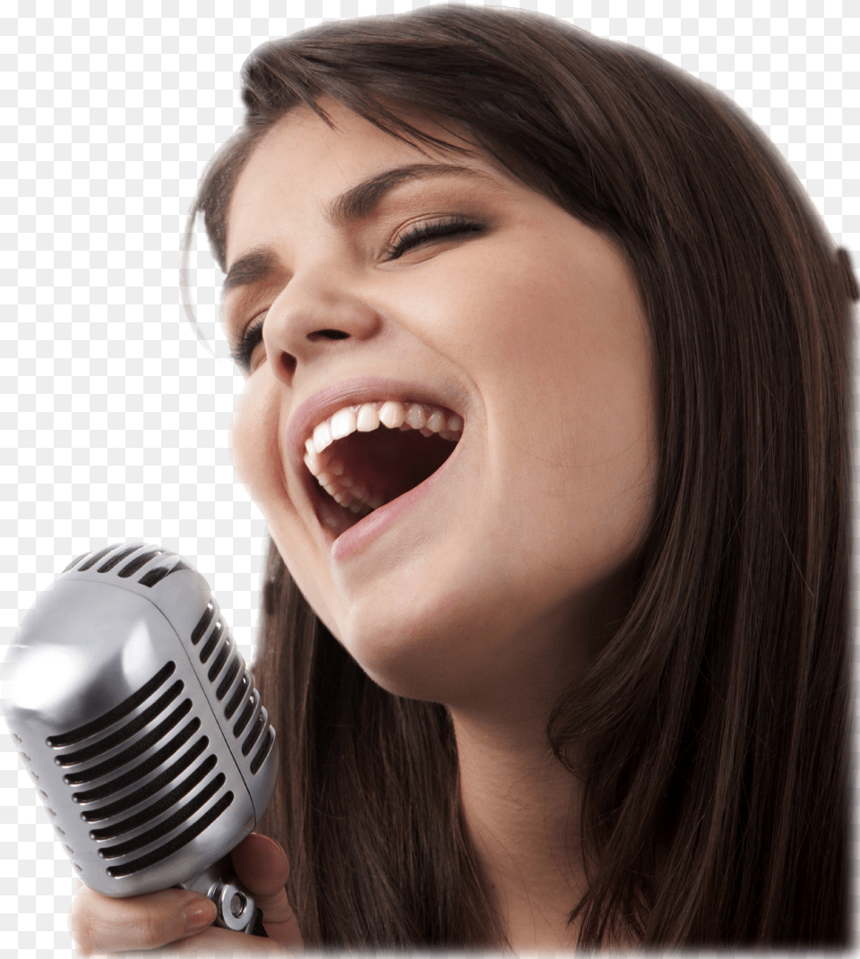 Singing Image Girl Singing, Adult, Person, Microphone, Head Png