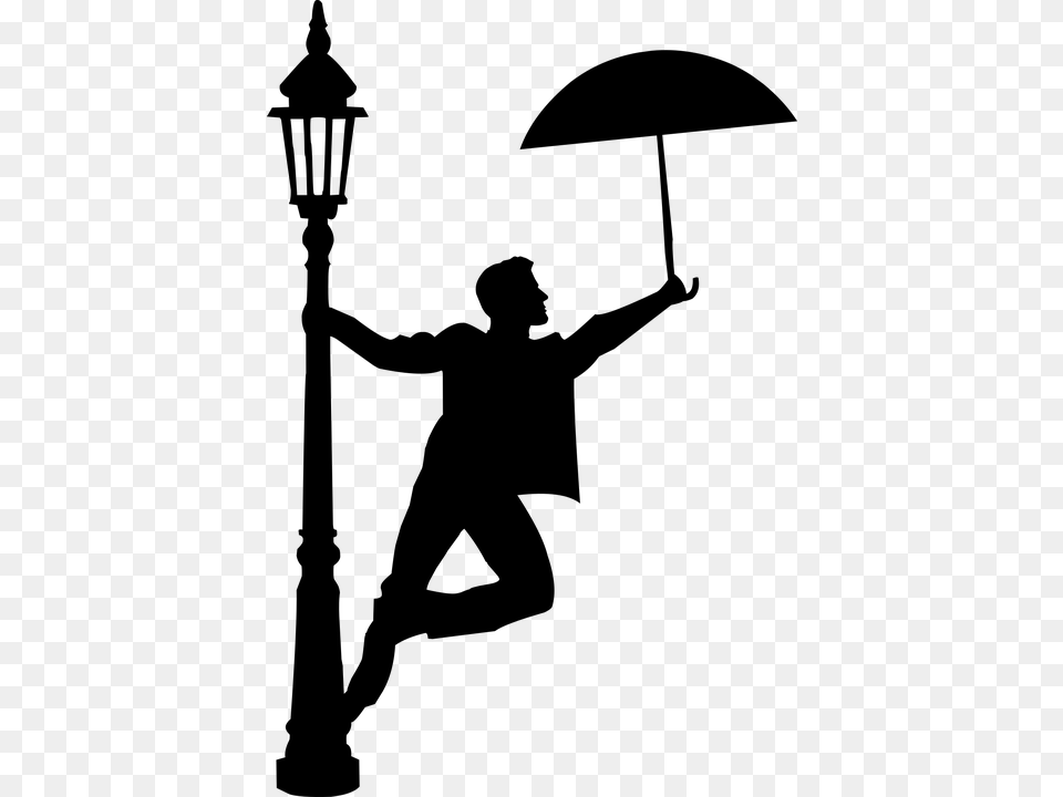 Singing In The Rain Clipart, Gray Free Png Download
