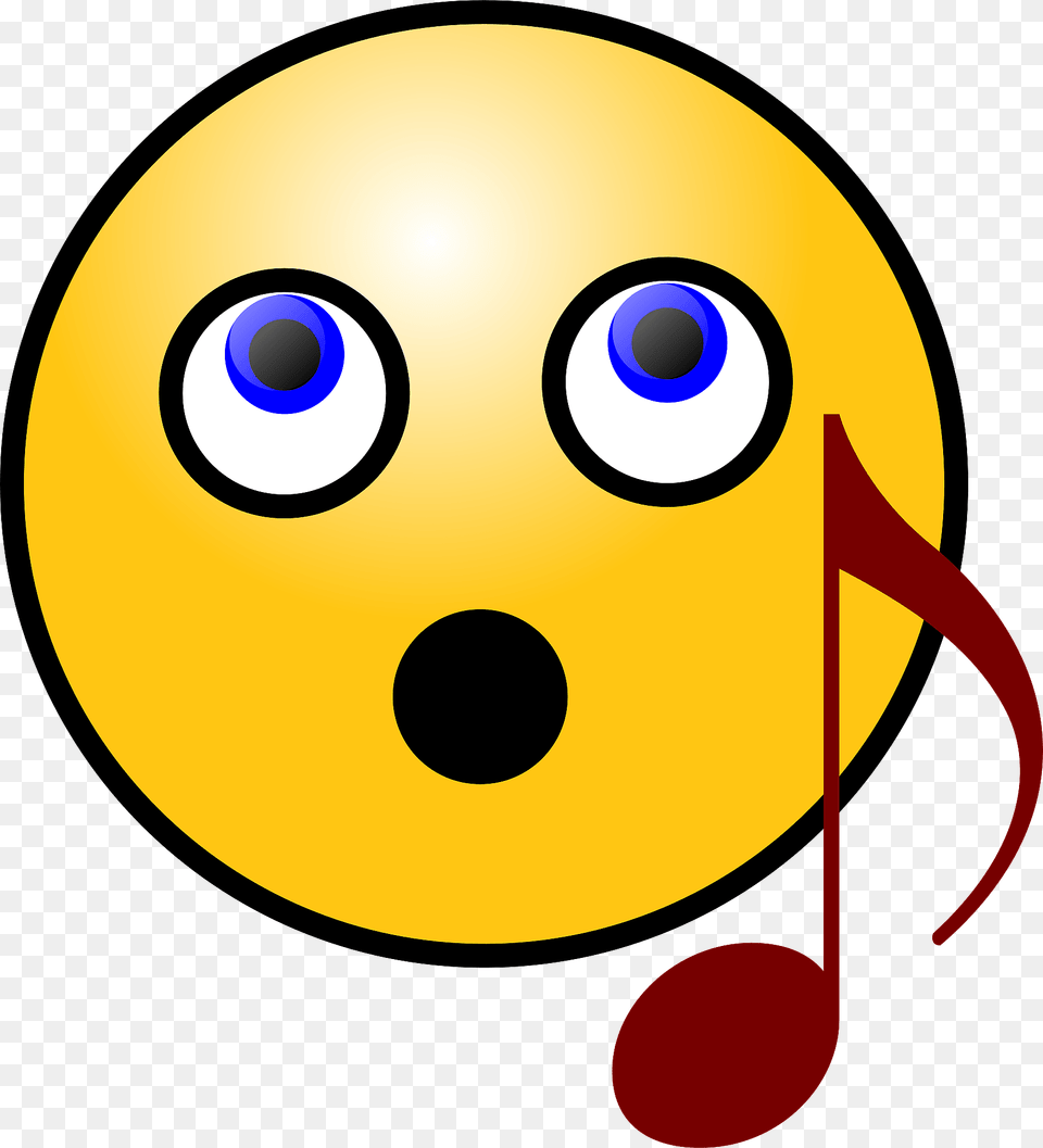 Singing Smiley Face Clipart, Sphere, Disk Free Transparent Png