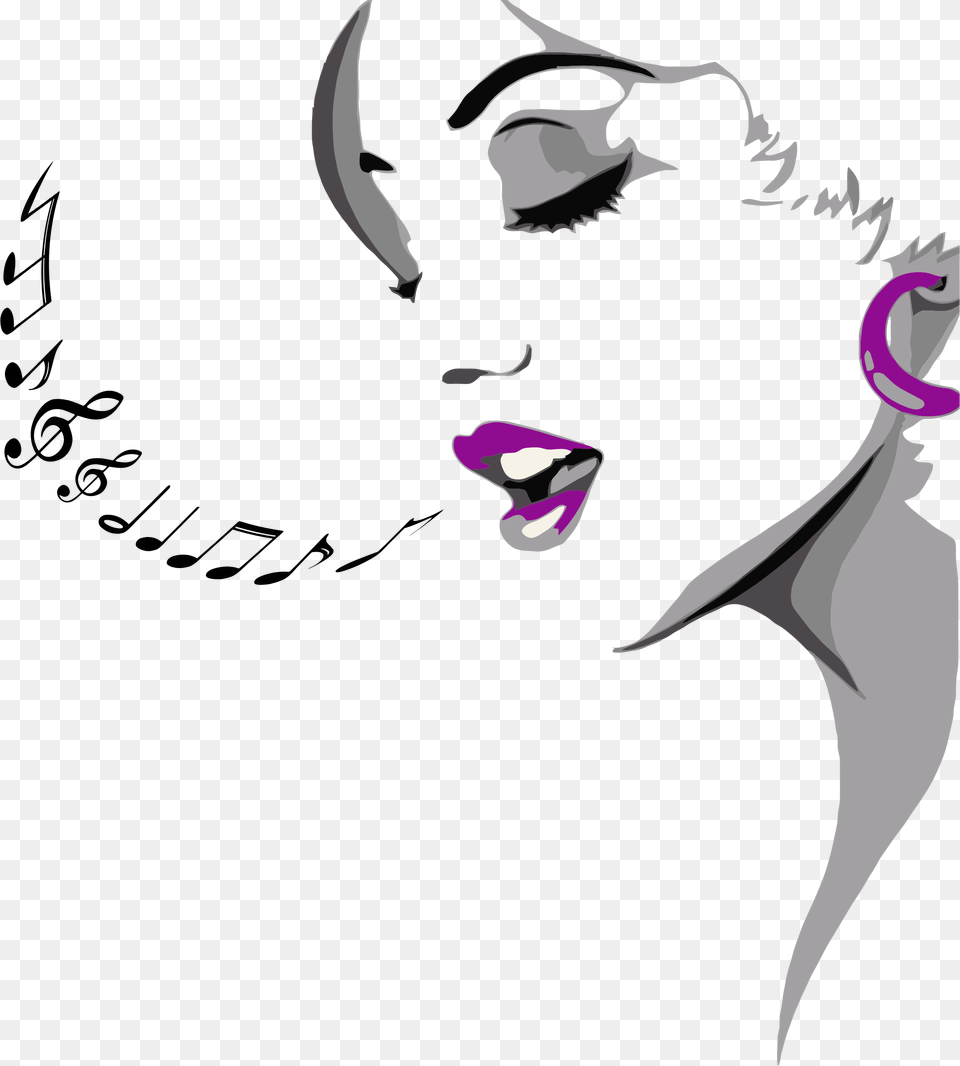 Singing Woman Singing Clipart, Person, Electronics, Hardware Png