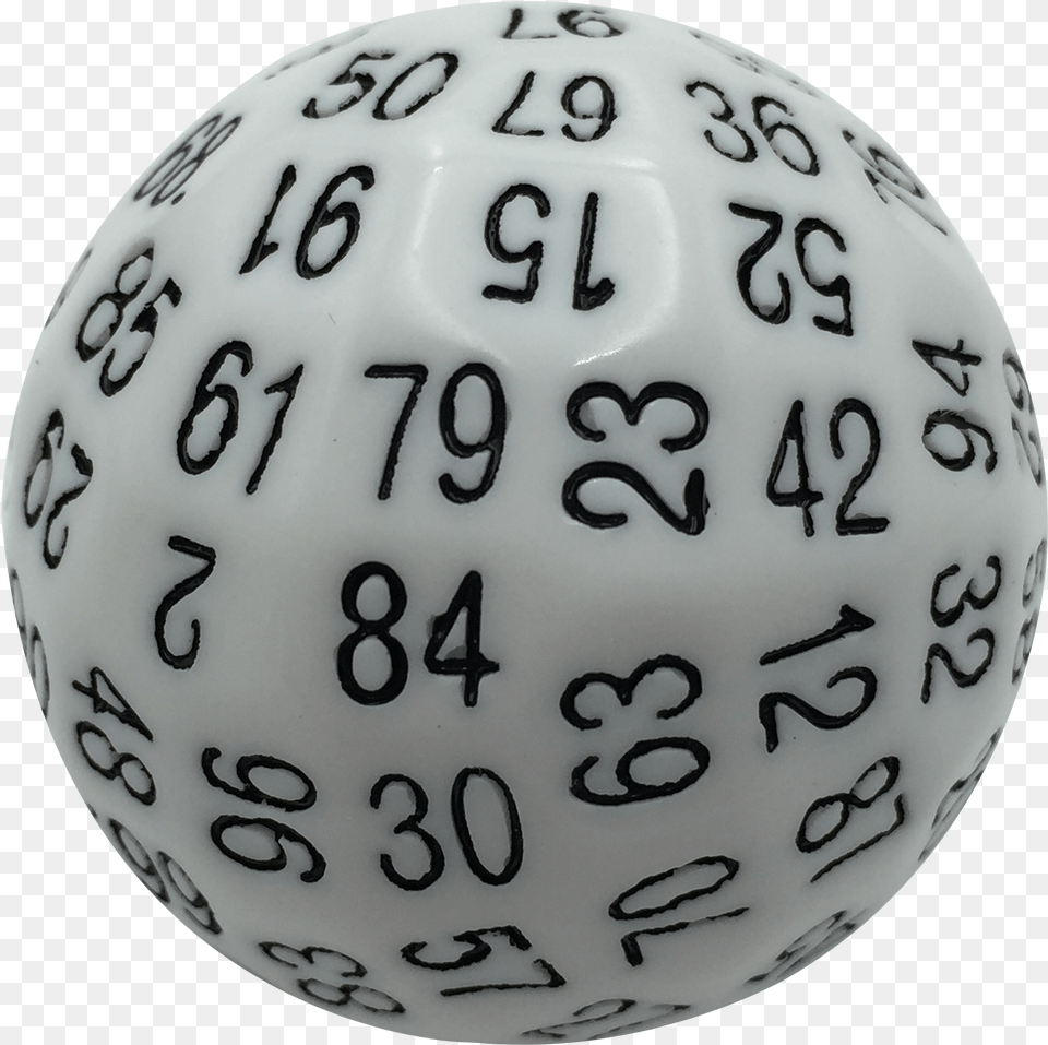 Single 100 Sided Polyhedral Dice Sphere, Text, Birthday Cake, Cake, Cream Png Image