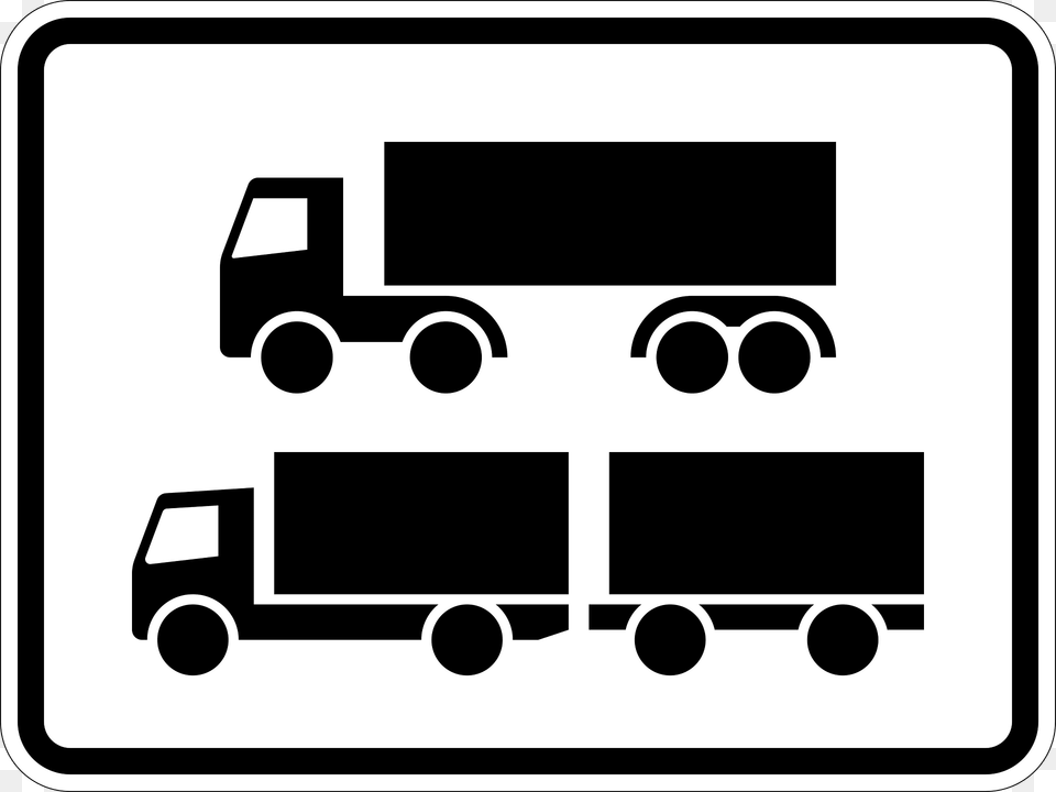 Single Amp Double Trailer Semis Clipart, Transportation, Van, Vehicle, Stencil Free Transparent Png