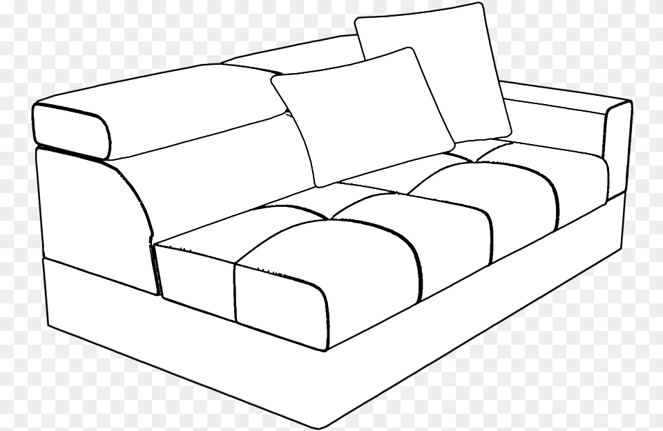 Single Armed Loveseat Studio Couch, Furniture, Car, Limo, Transportation Png