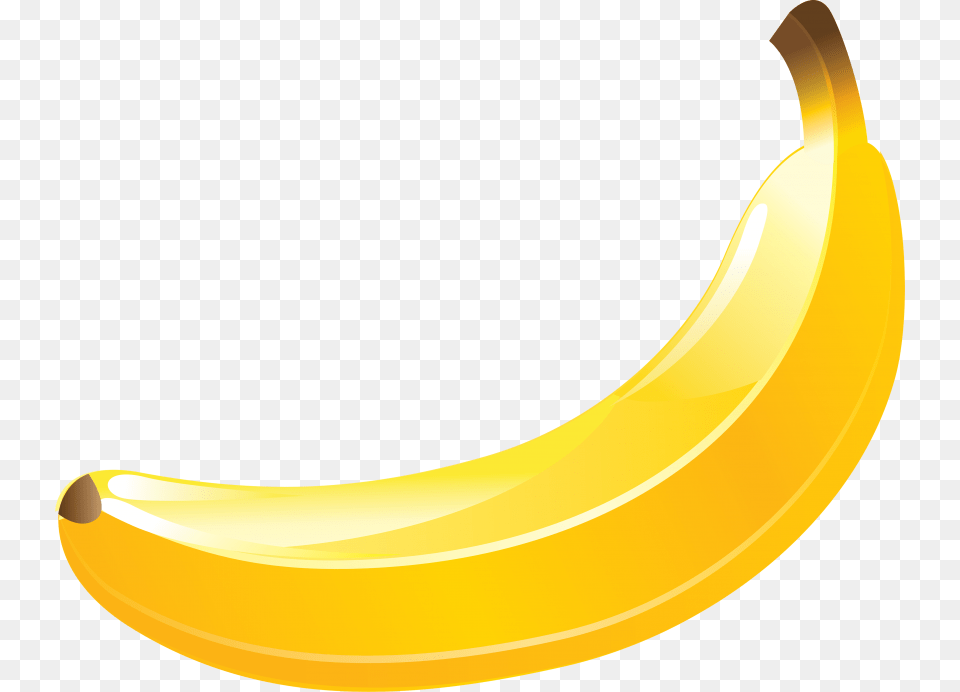 Single Banana, Food, Fruit, Plant, Produce Png Image