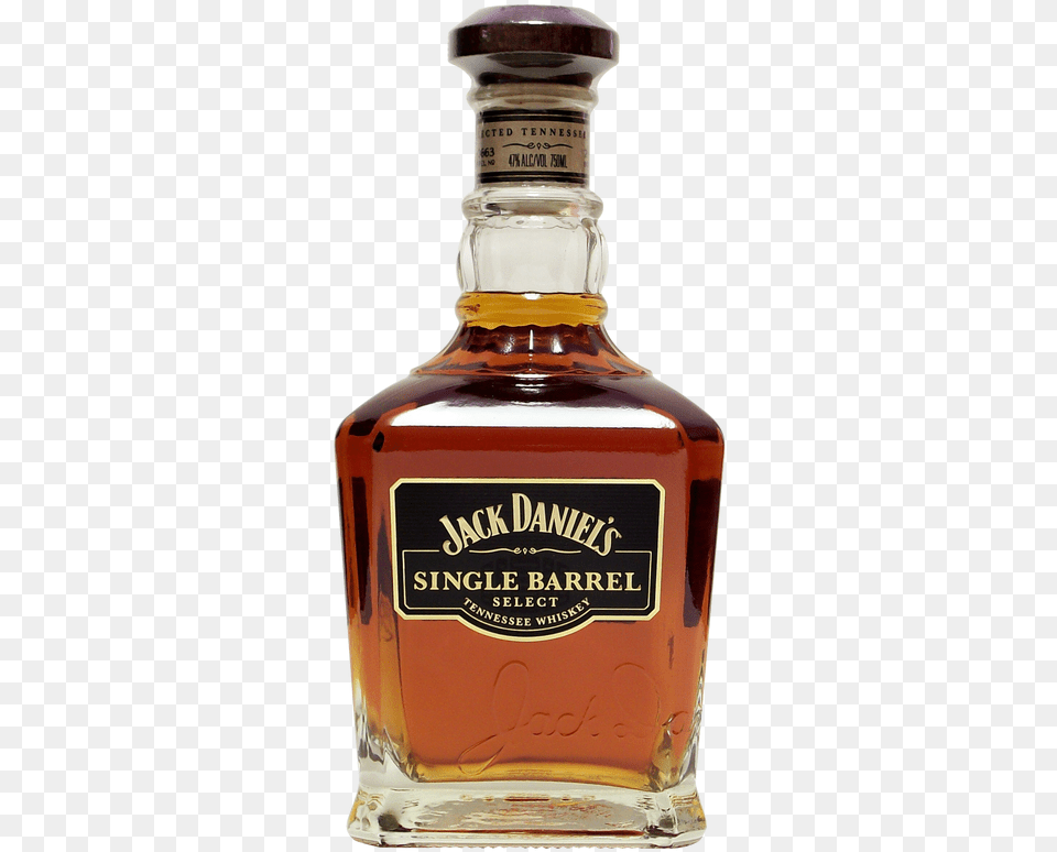 Single Barrel Jack Daniel Whisky, Alcohol, Beverage, Liquor, Bottle Free Png