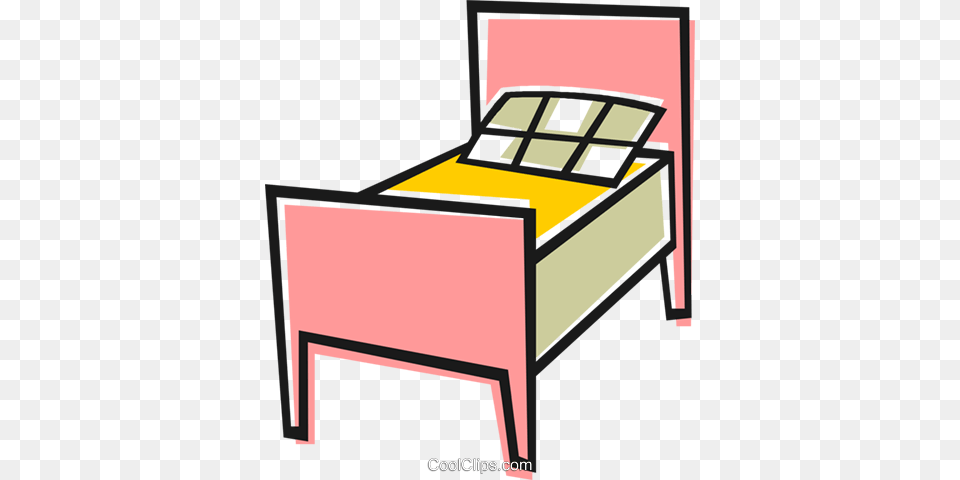 Single Bed Royalty Vector Clip Art Illustration, Drawer, Furniture, Cabinet, Bedroom Free Png Download