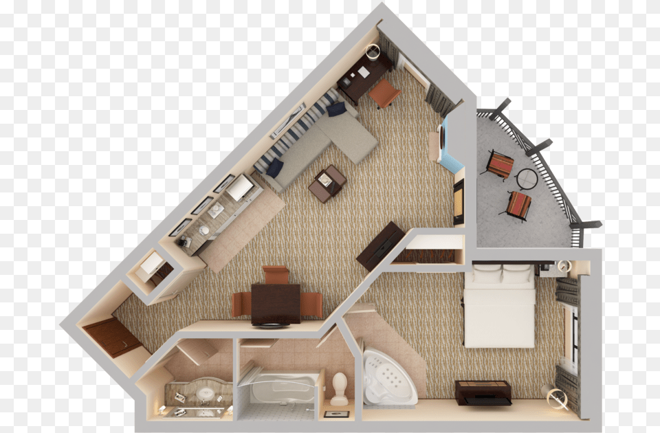 Single Bedroom Apartment Layout Jacuzzi, Diagram, Floor Plan, Architecture, Building Free Png Download