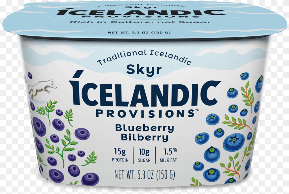 Single Blueberry Blueberry Bilberry Skyr Icelandic Skyr Yogurt, Food, Dessert, Berry, Produce Free Transparent Png