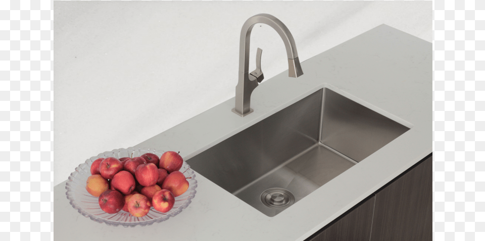 Single Bowl 18g Stainless Steel Kitchen Sink With 18g Stainless Steel Kitchen Sinks, Sink Faucet, Apple, Food, Fruit Png